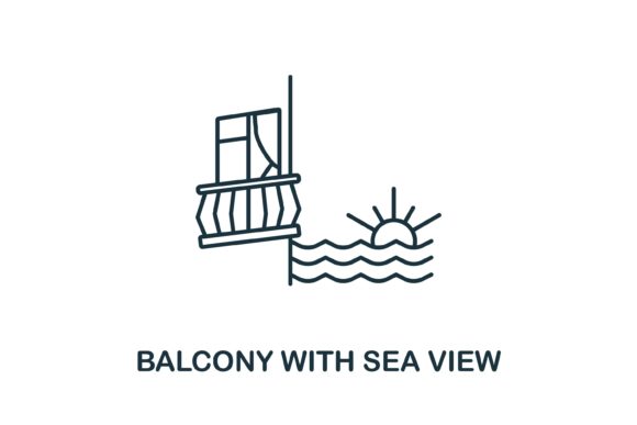 Enhance Your Designs with Balcony Sea View Icons