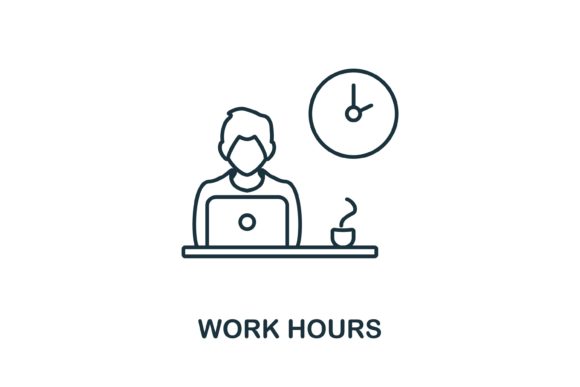 Work Hours Icon: A Versatile Design Asset